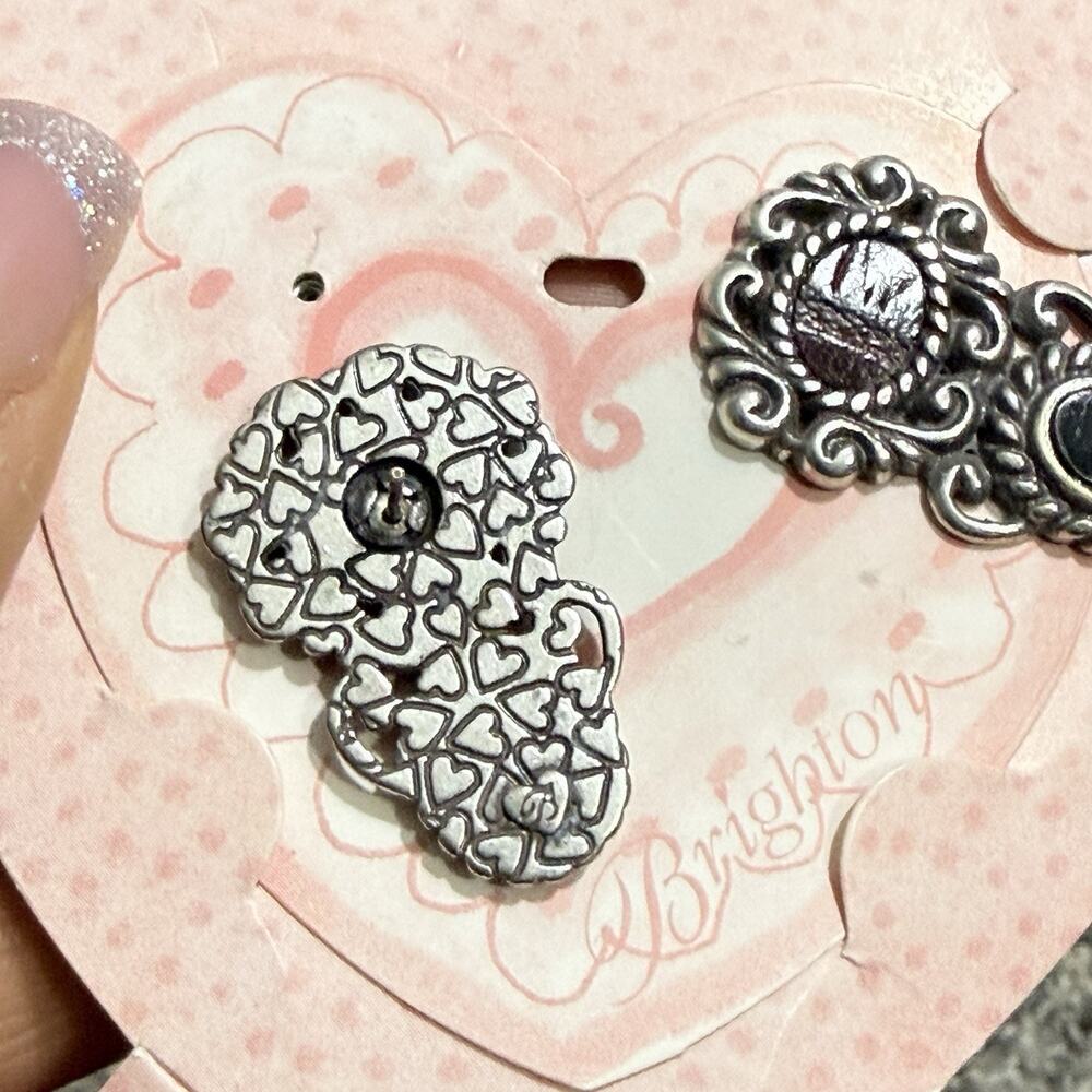 Brighton Silver Color Post Drop Earrings New - Picture 2 of 3